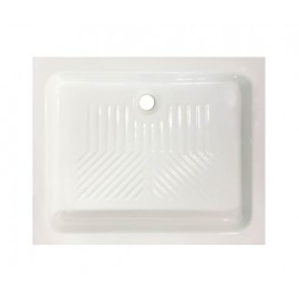 Piatto doccia rettangolare 72 x 90 cm H 10 cm porcellana antiscivolo bianco