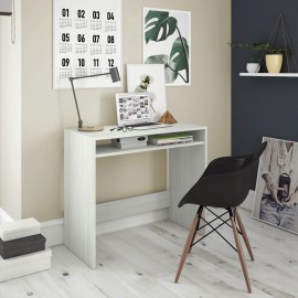 scrivania moderna con 3 cassetti colore rovere di design moderno industrial  cm 137,5 x 56 x 75 h