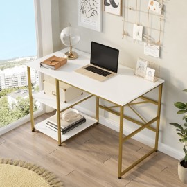 Set di mobili per ufficio libreria da scrivania in MDF bianco grigio home  office minimalista Beliani