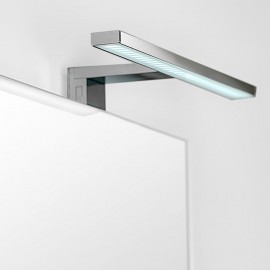 Applique LED 45 cm per specchio da bagno luce bianca fredda in alluminio e plastica cromato