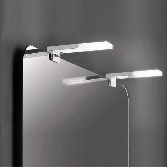 Applique LED 40 cm IP44 per specchio da bagno luce bianca fredda cromato