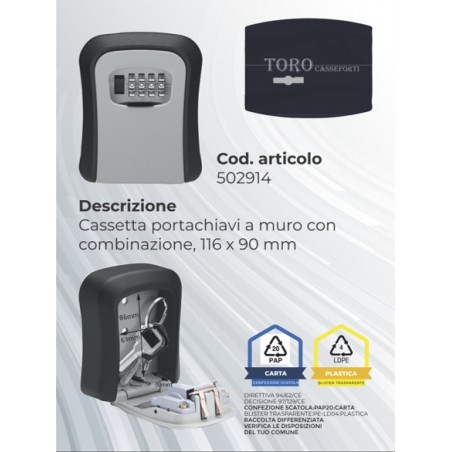 Cassetta Porta Chiavi Da Muro In Metallo Design Moderno Cm. 22x24x5 Online  - Consegna 48 Ore - Resi Gratuiti - Professional Cooking