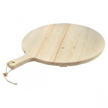 Tagliere in legno tondo rotondo con falda bordo e manici per pizza e  antipasto